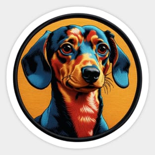 Dachshund Embroidered Patch Sticker